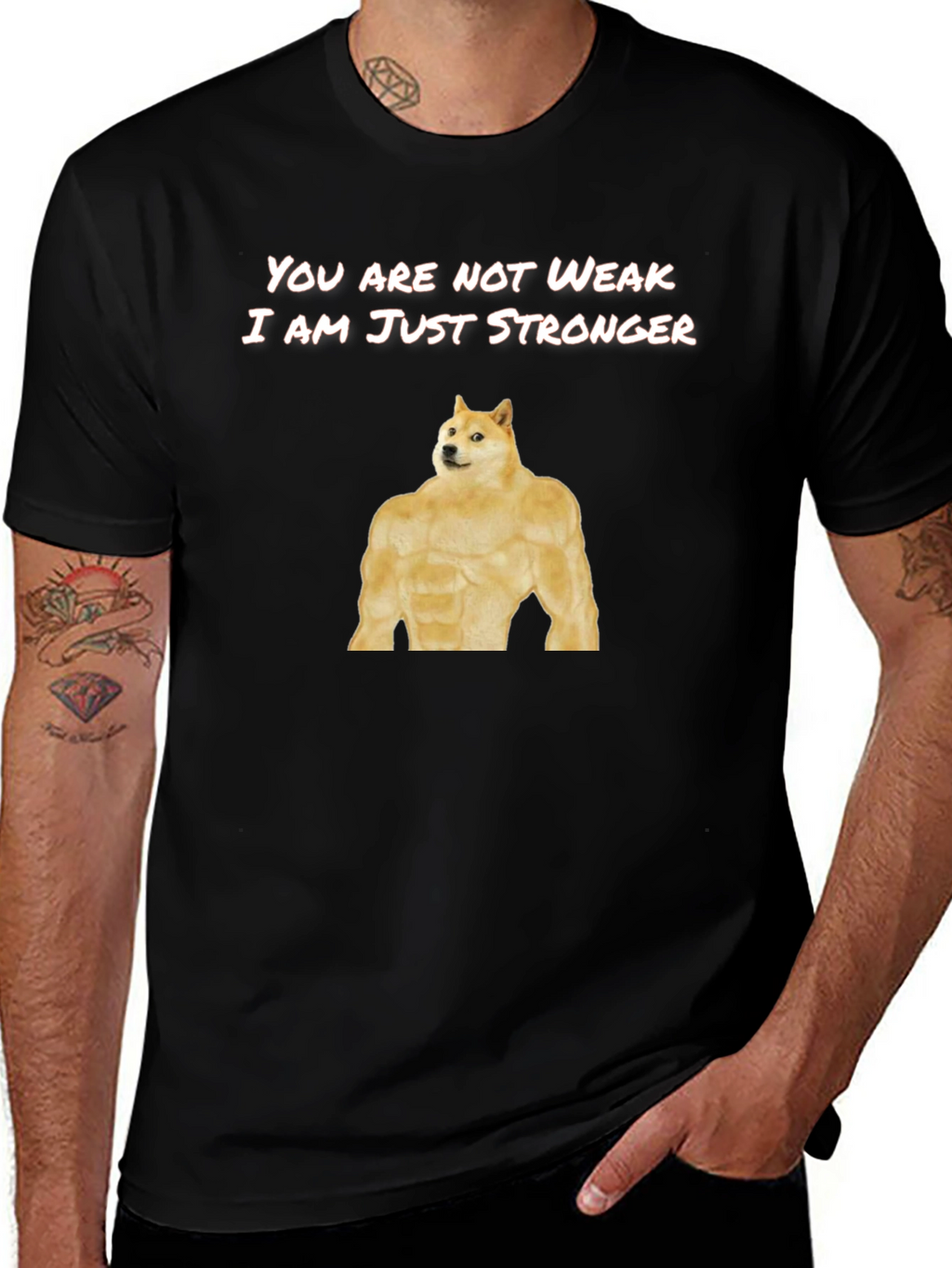 Doge Stronger T-Shirt Funny Meme Shirt