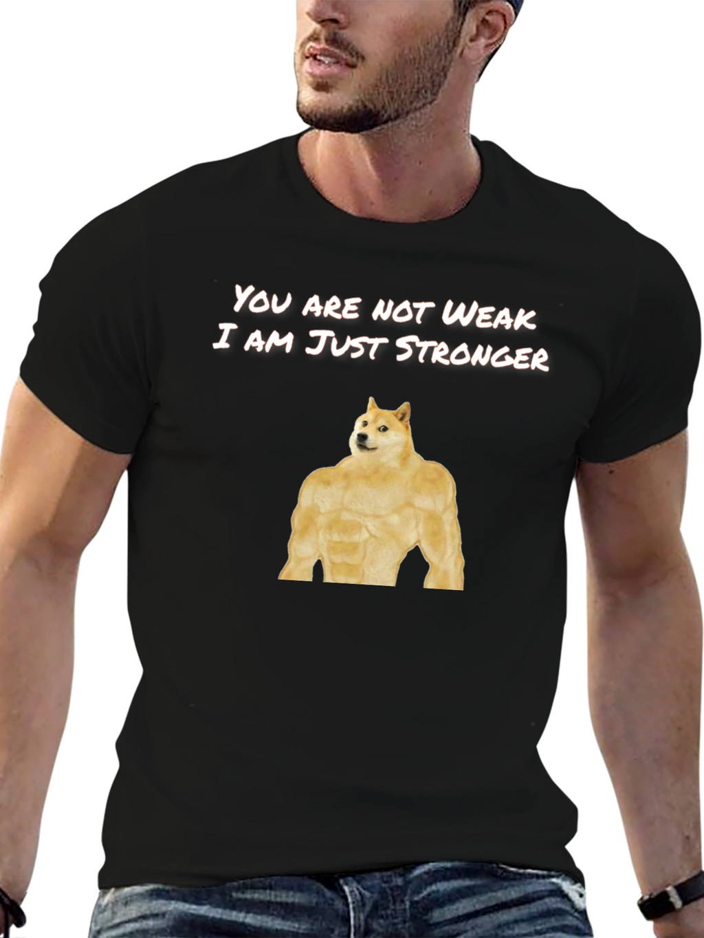 Doge Stronger T-Shirt Funny Meme Shirt