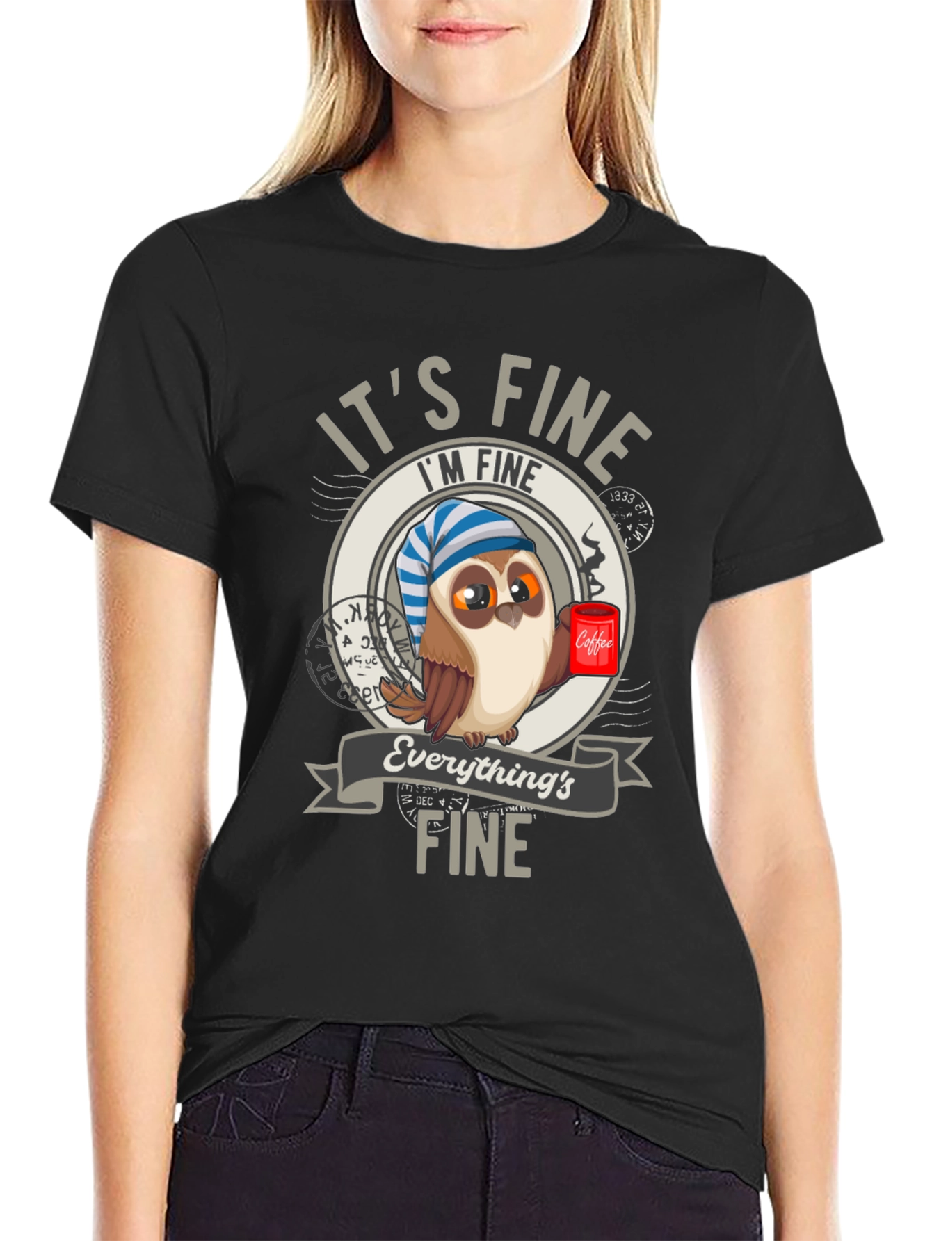 Its Fine Owl Coffee T-Shirt