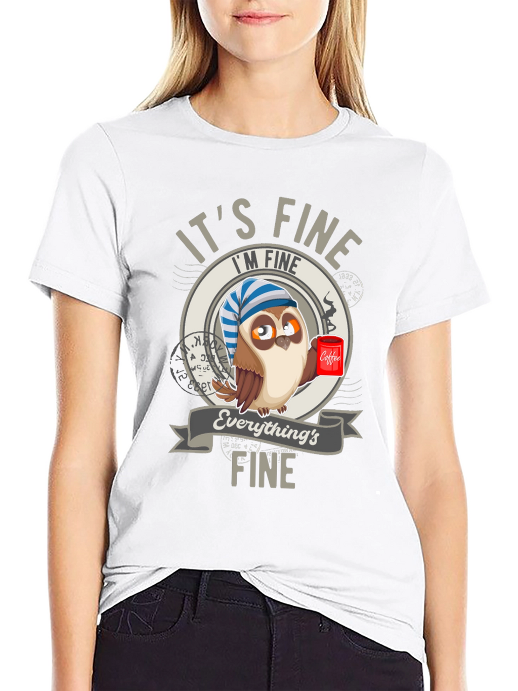 Its Fine Owl Coffee T-Shirt