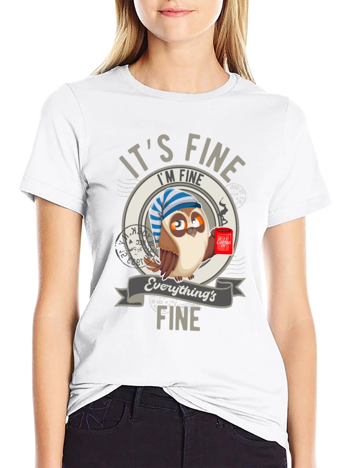 Its Fine Owl Coffee T-Shirt