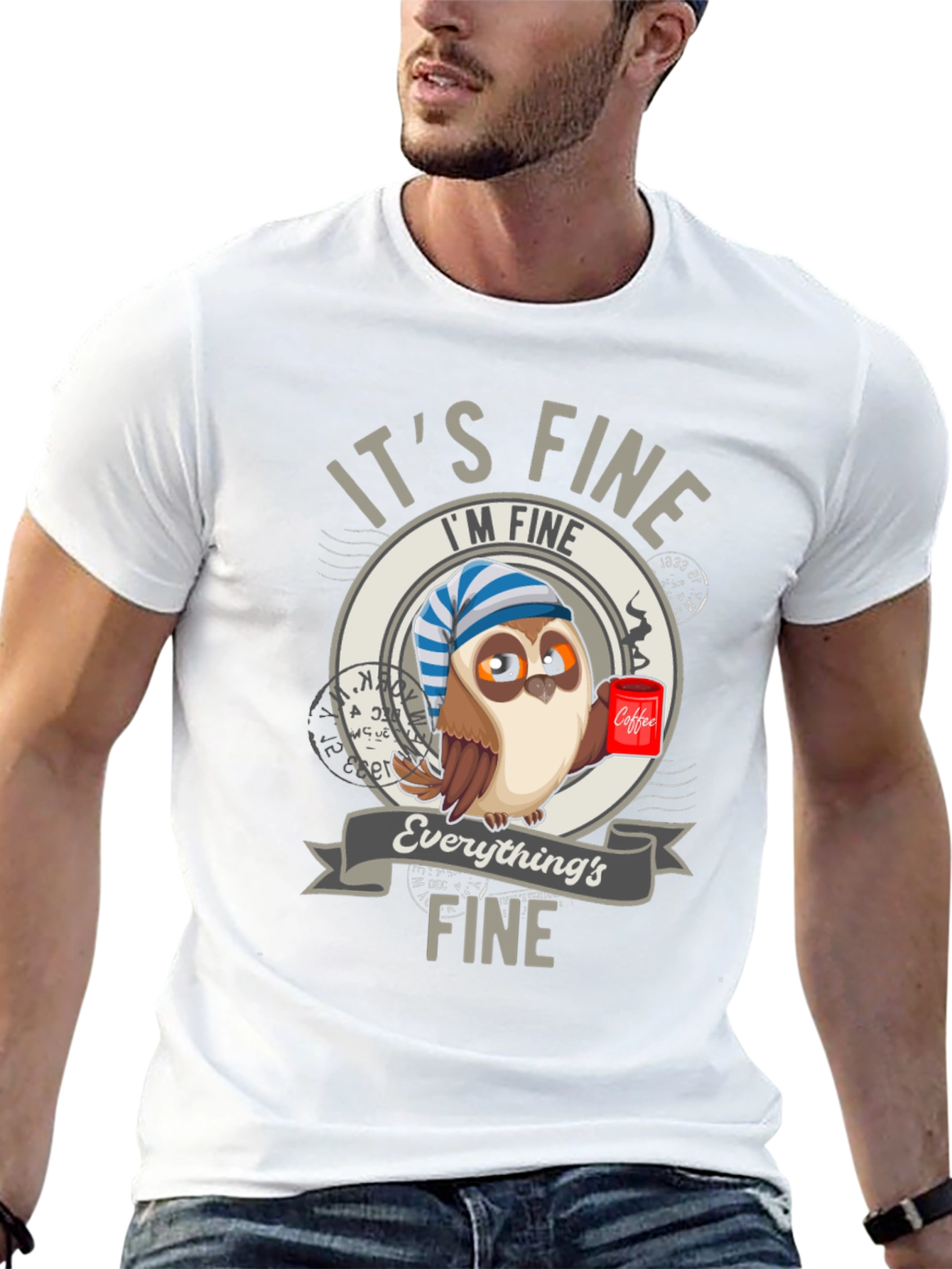 Its Fine Owl Coffee T-Shirt
