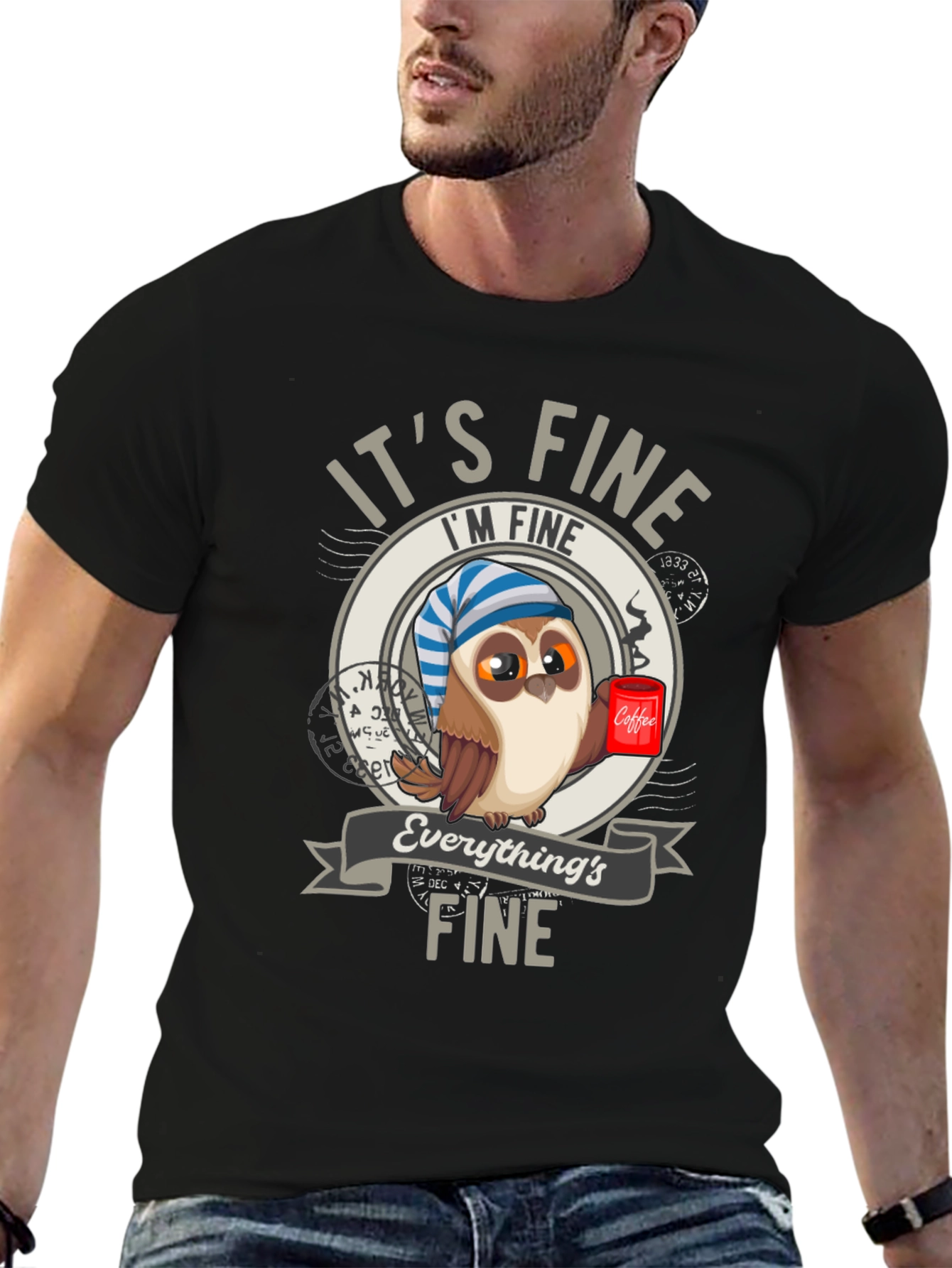 Its Fine Owl Coffee T-Shirt