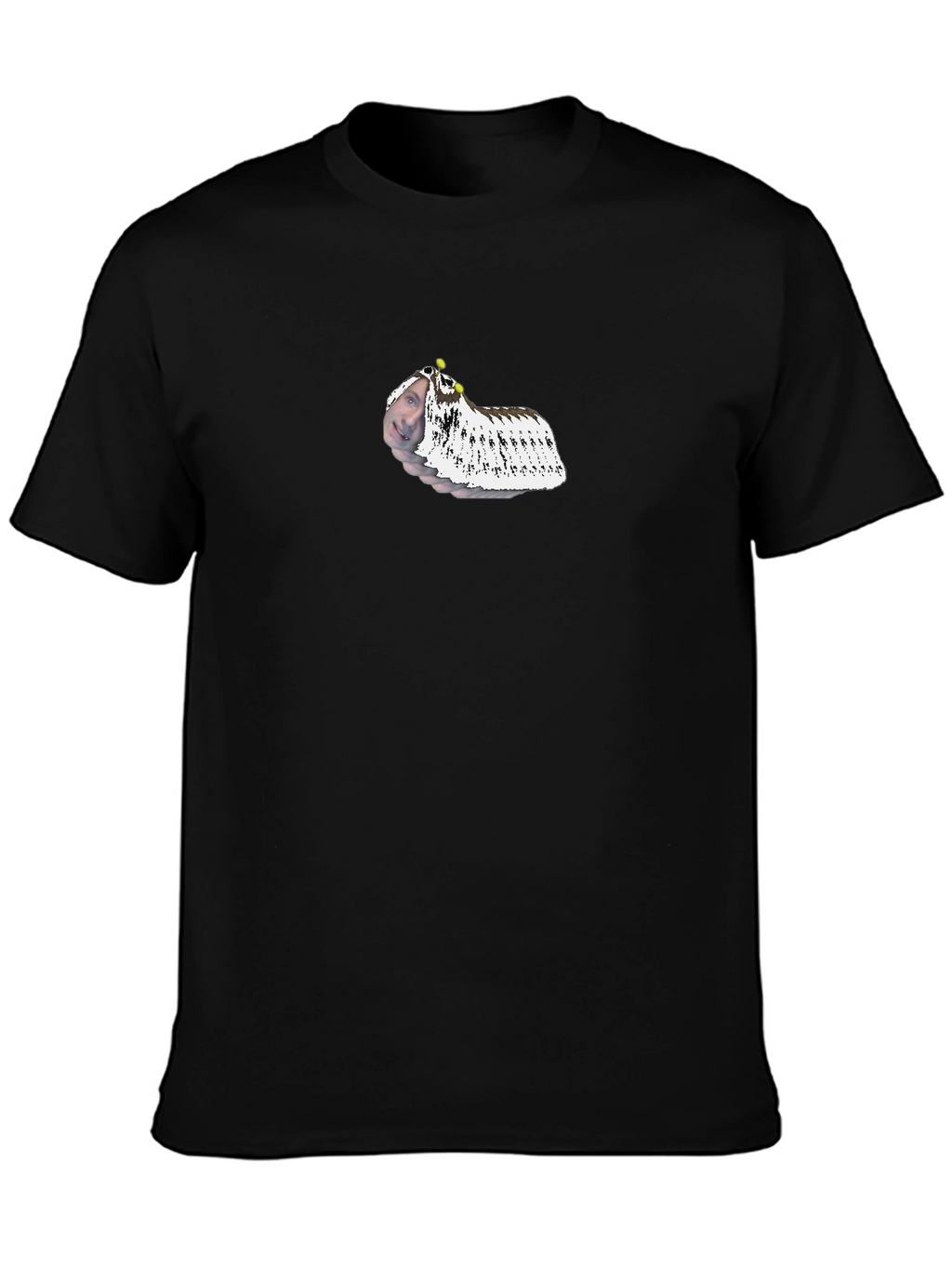 Unique Black T-Shirt with Novelty Design