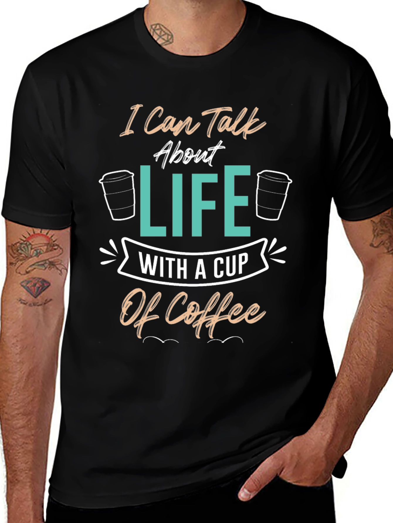 Coffee Lover T-Shirt - I Can Talk About Life Tee