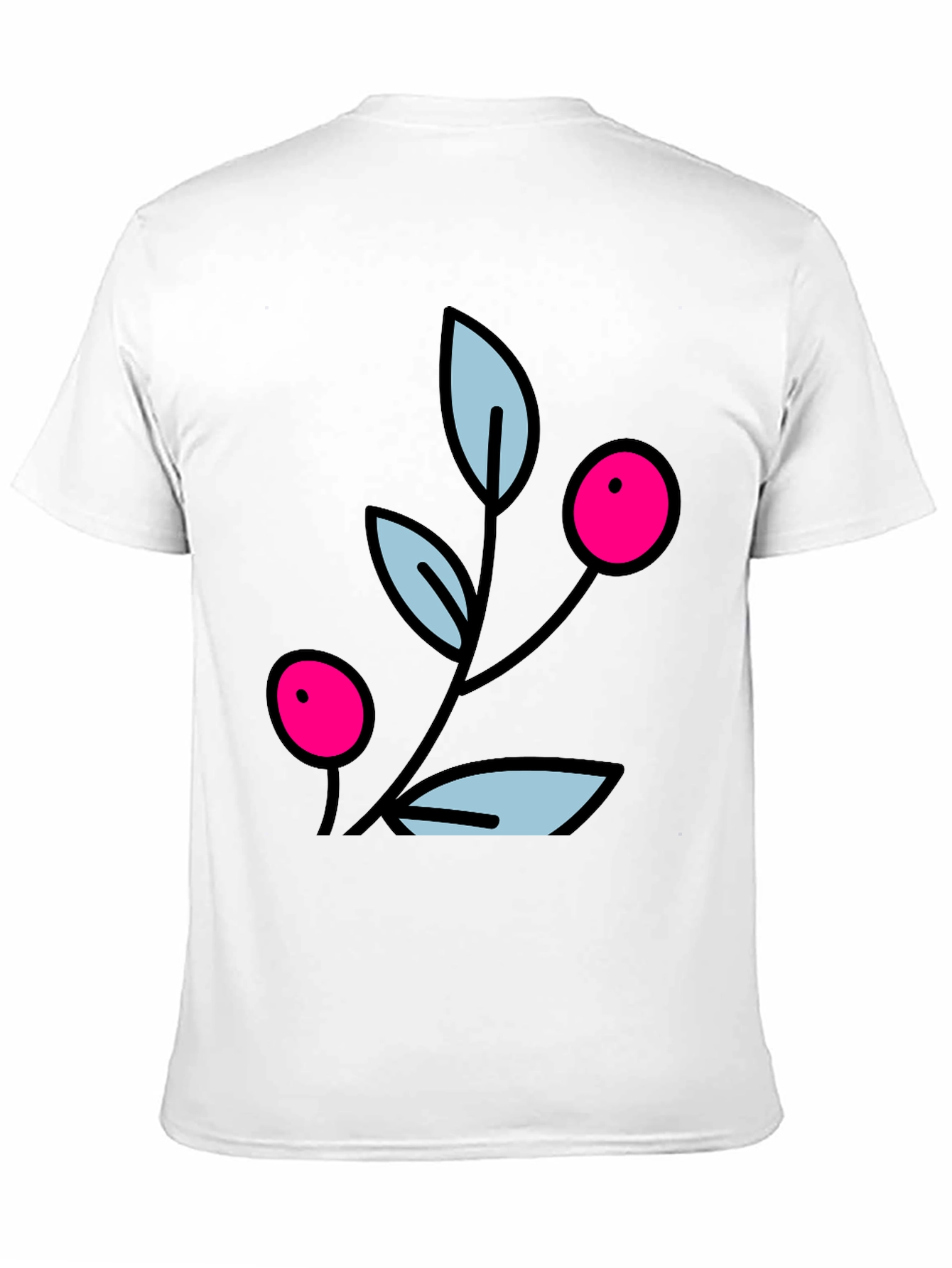 Berry Branch Graphic Black T-Shirt