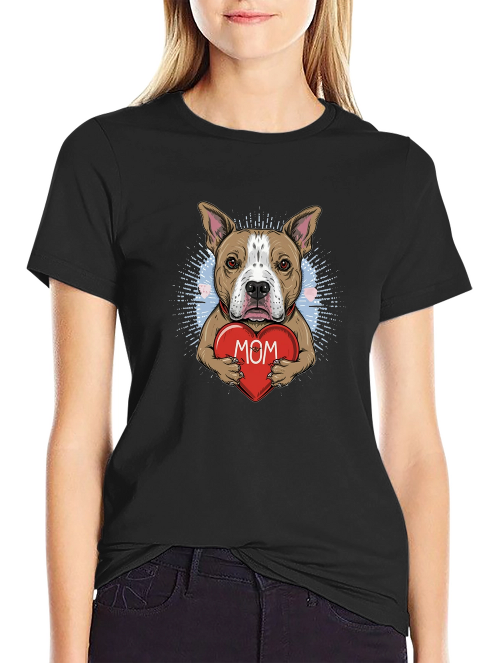 Pit Bull Mom T-Shirt Dog Lover Tee