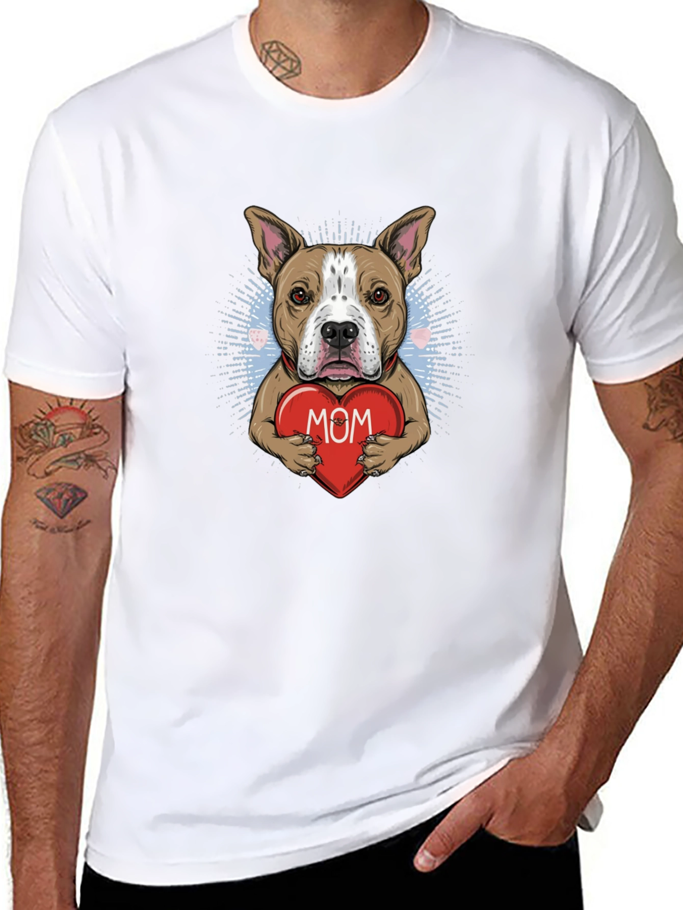 Pit Bull Mom T-Shirt Dog Lover Tee