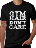Gym Hair Dont Care Graphic Tee - Fitness Apparel