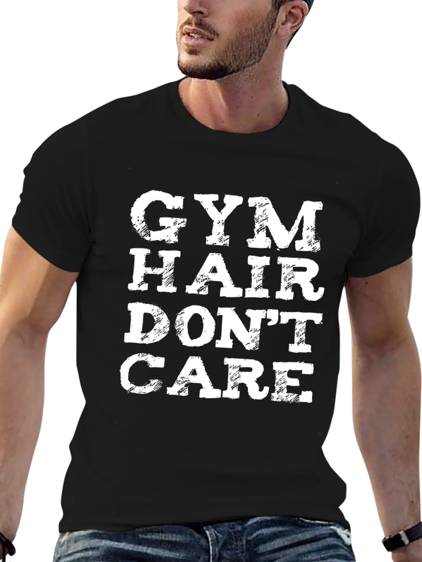 Gym Hair Dont Care Graphic Tee - Fitness Apparel