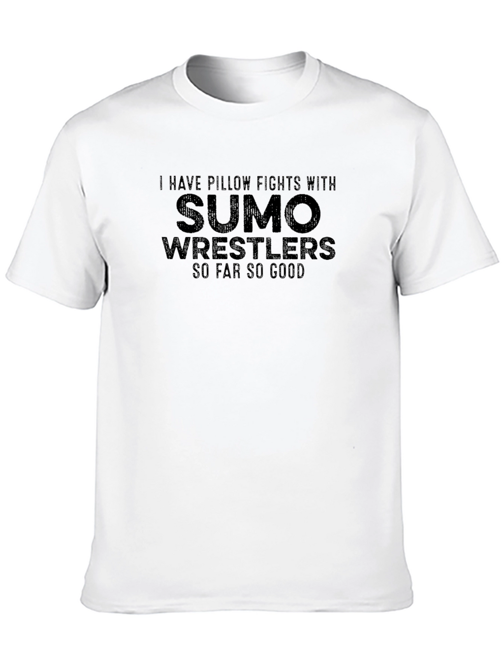 Sumo Wrestler Pillow Fight Graphic Tee - Black