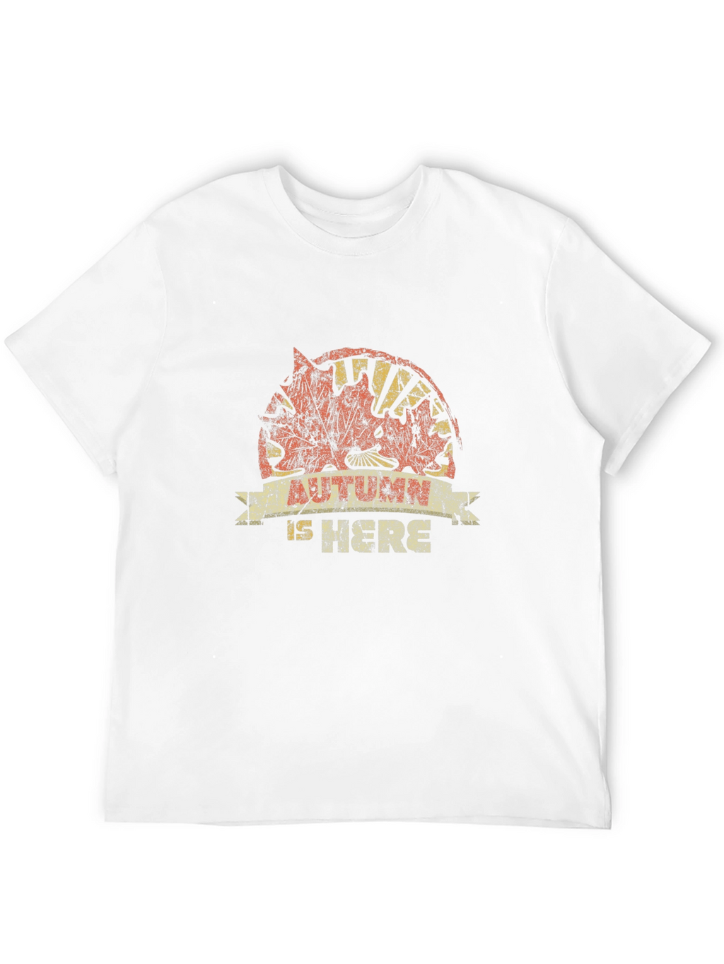 Autumn Is Here Black Graphic T-Shirt