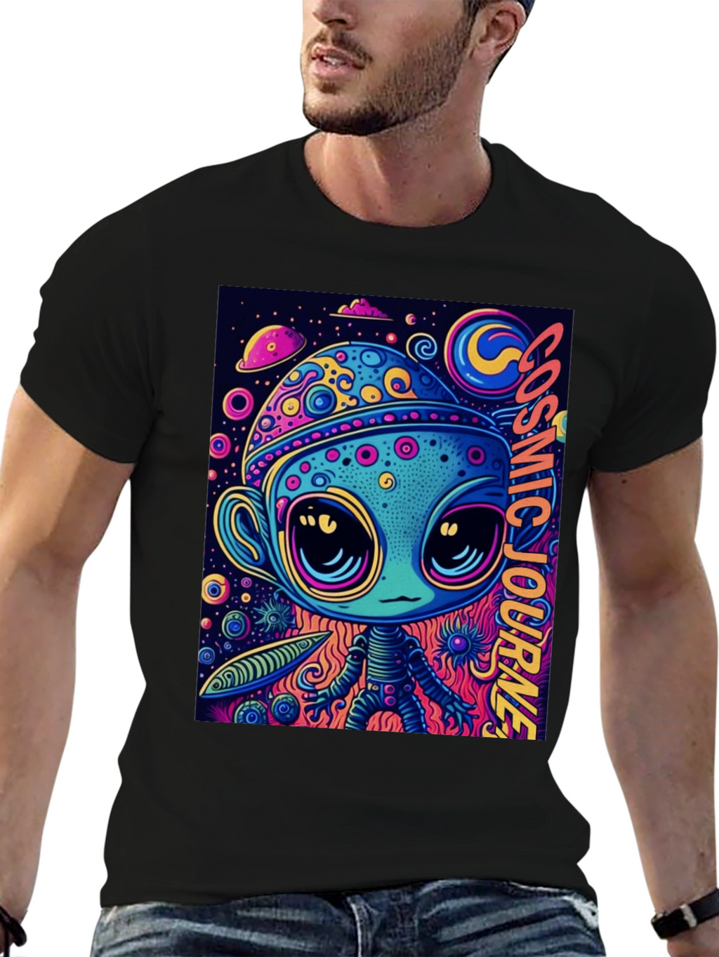 Cosmic Alien Graphic Tee
