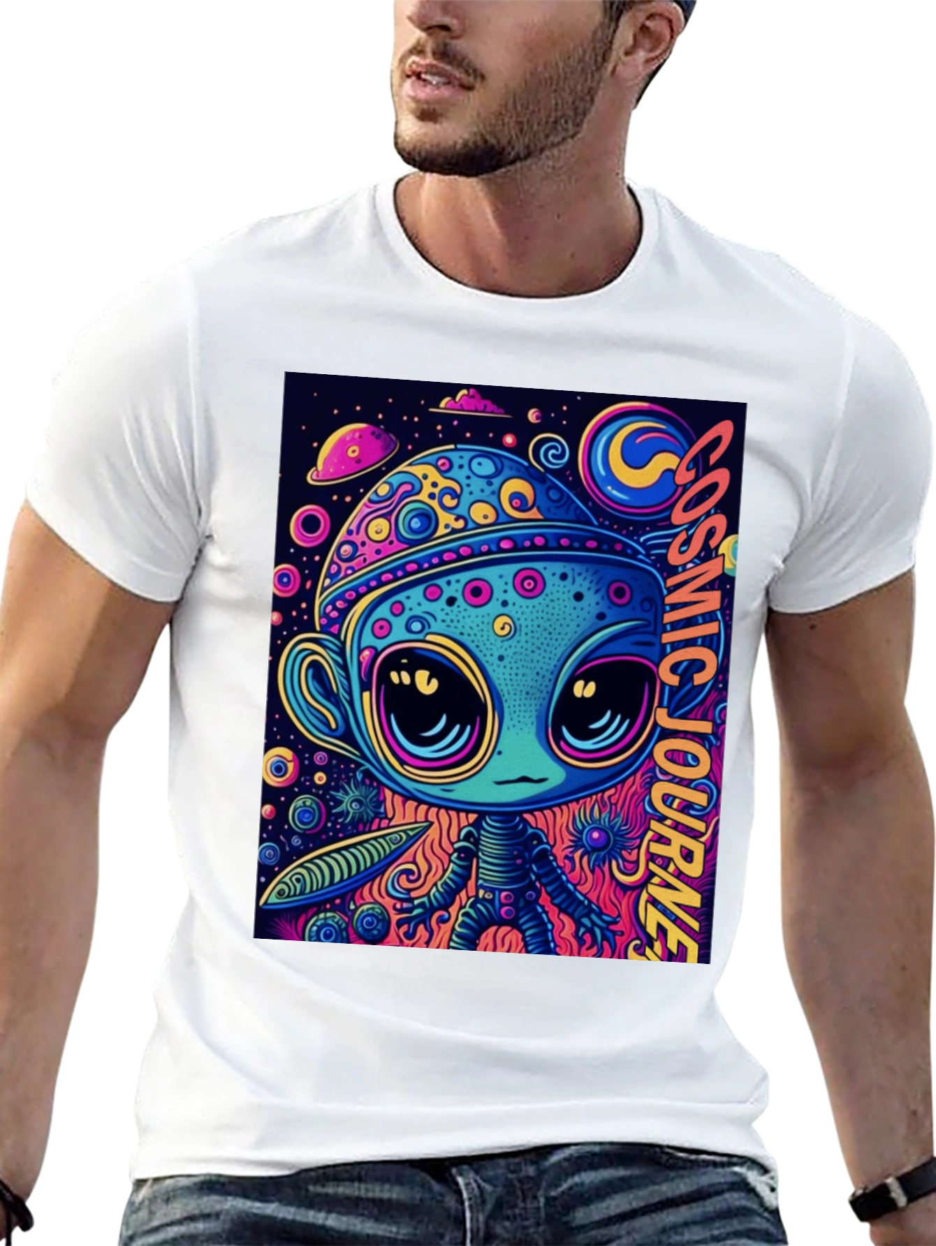 Cosmic Alien Graphic Tee