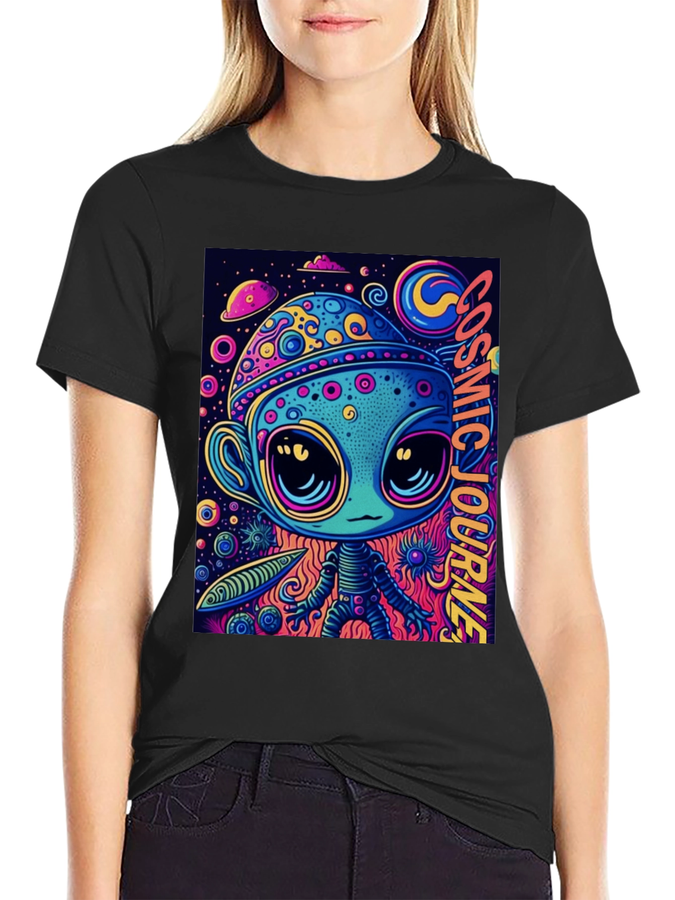Cosmic Alien Graphic Tee