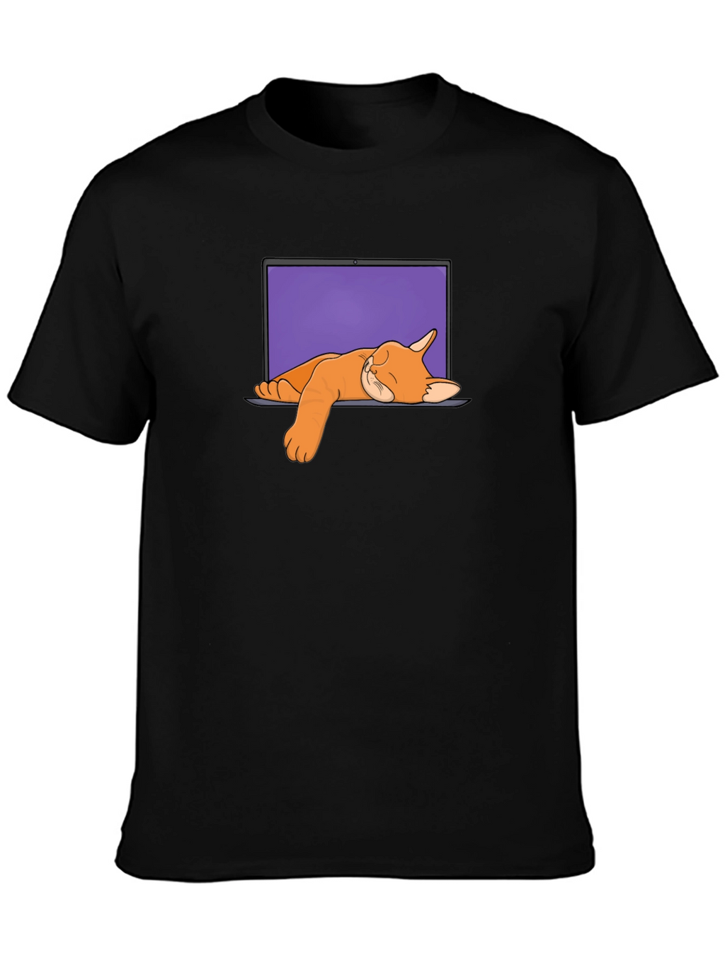 Cat Nap Laptop Graphic Tee