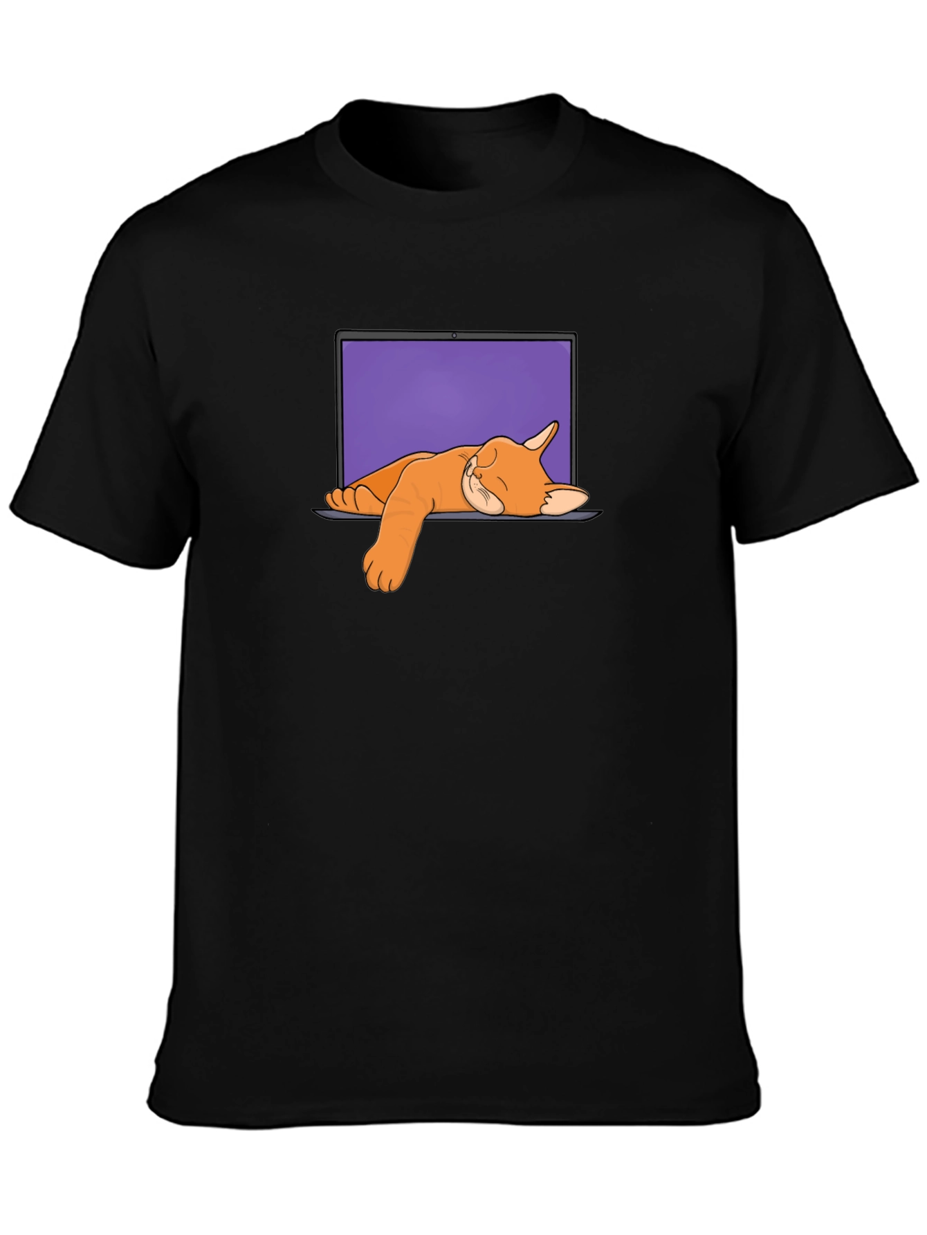 Cat Nap Laptop Graphic Tee