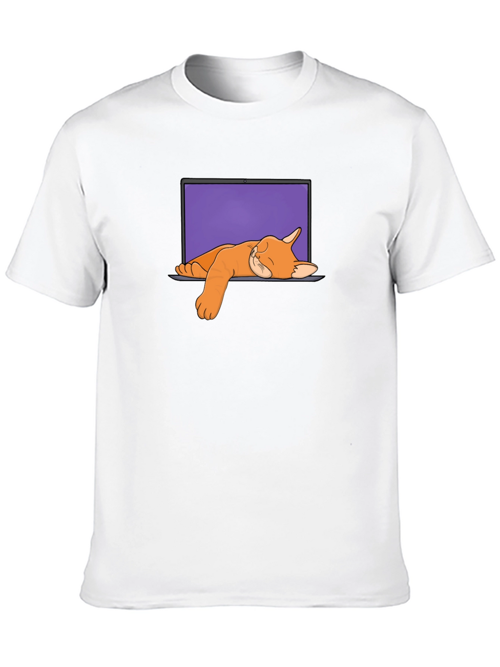 Cat Nap Laptop Graphic Tee