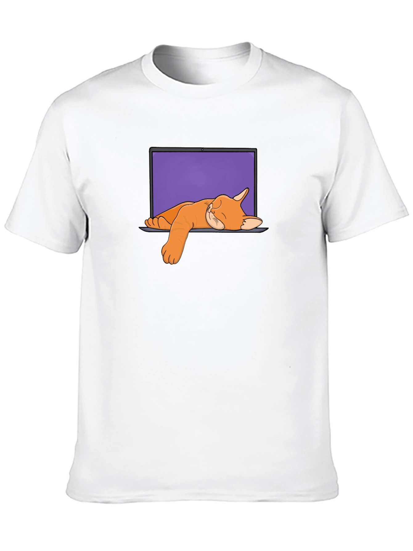 Cat Nap Laptop Graphic Tee
