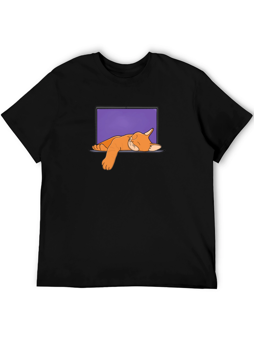 Cat Nap Laptop Graphic Tee