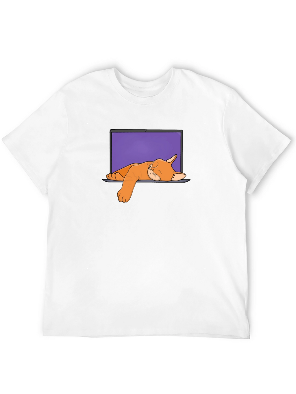 Cat Nap Laptop Graphic Tee