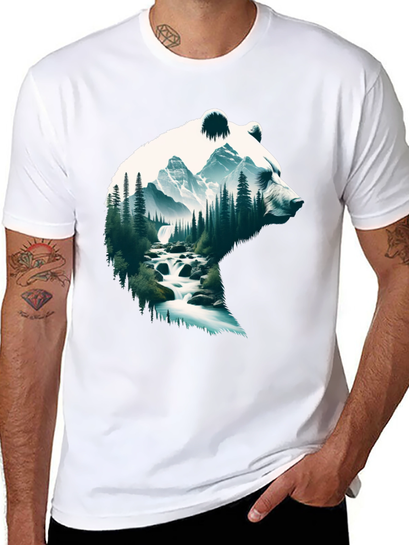 Nature Bear T-Shirt - Outdoor Adventure Tee