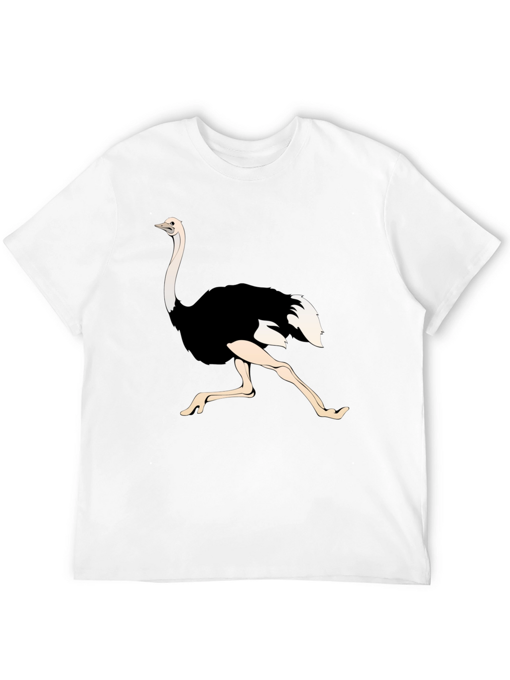 Ostrich Graphic Tee - Black Unisex T-Shirt