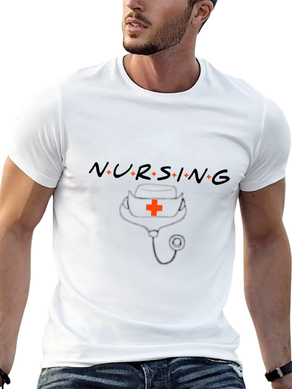 Nursing Friends T-Shirt Nurse Hat Stethoscope Tee