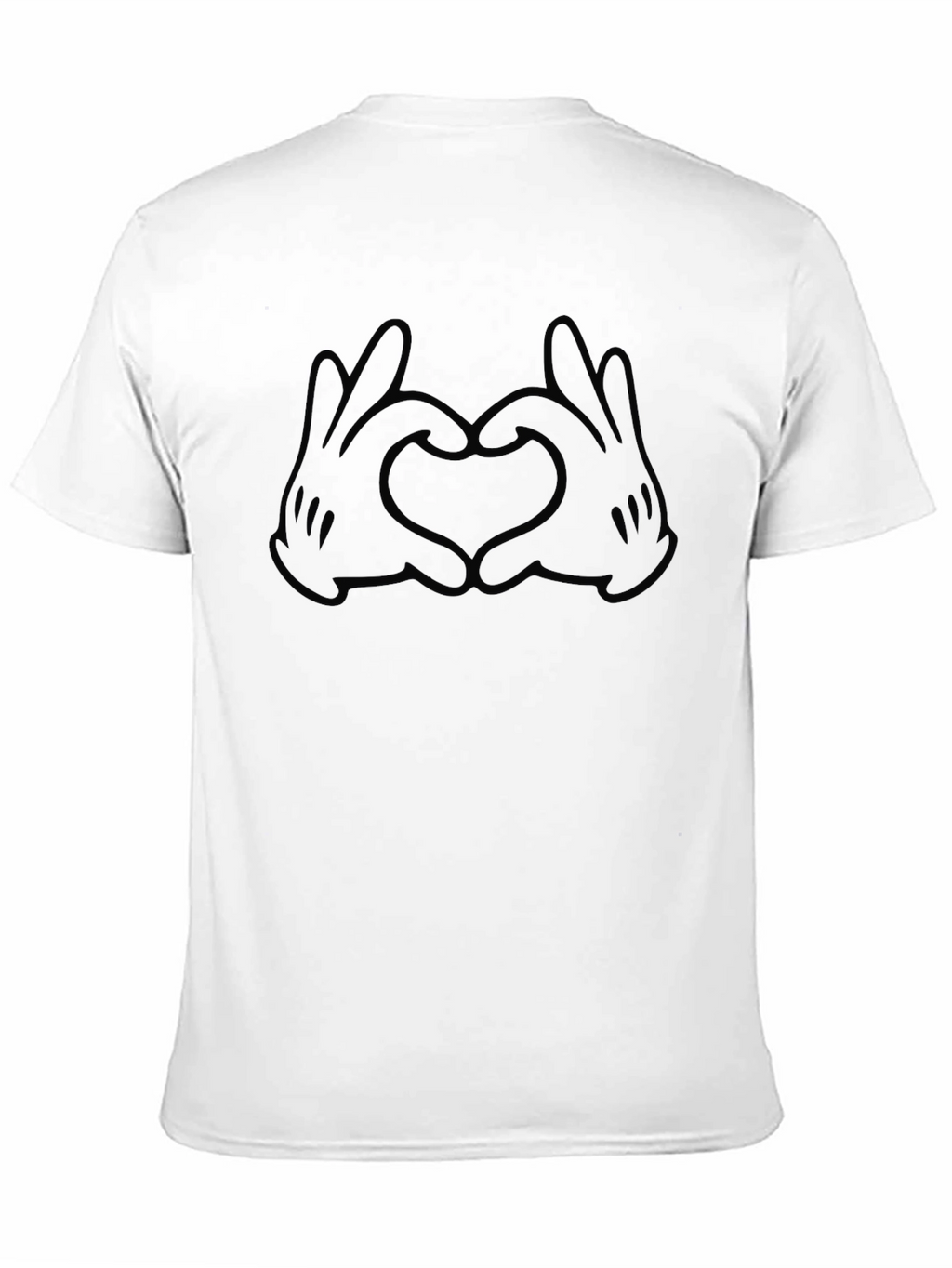 Mickey Hands Heart Graphic Tee - Black