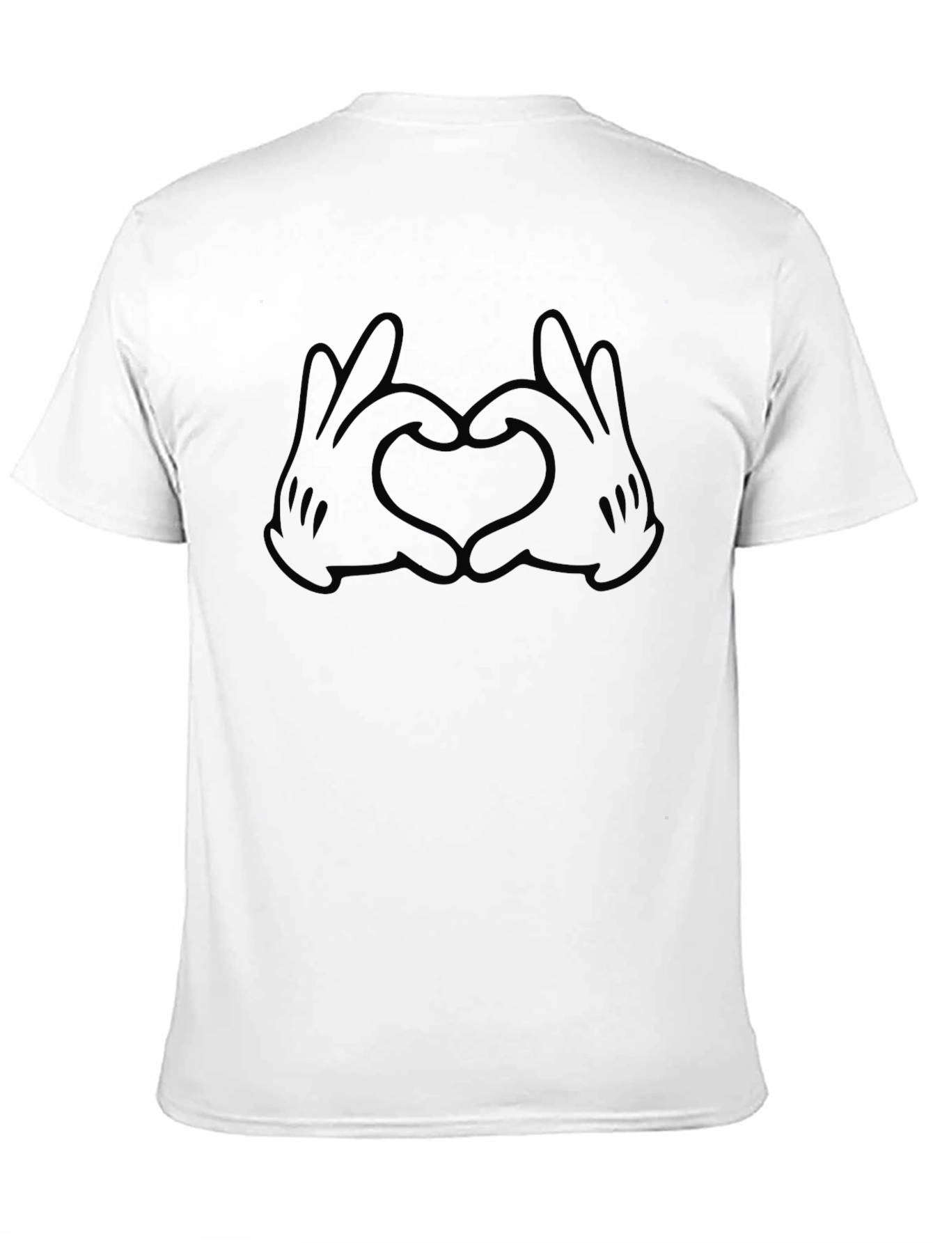 Mickey Hands Heart Graphic Tee - Black
