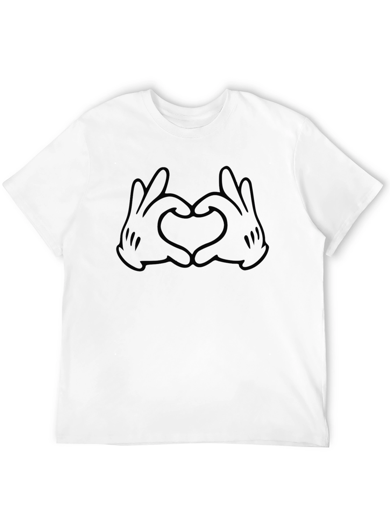 Mickey Hands Heart Graphic Tee - Black