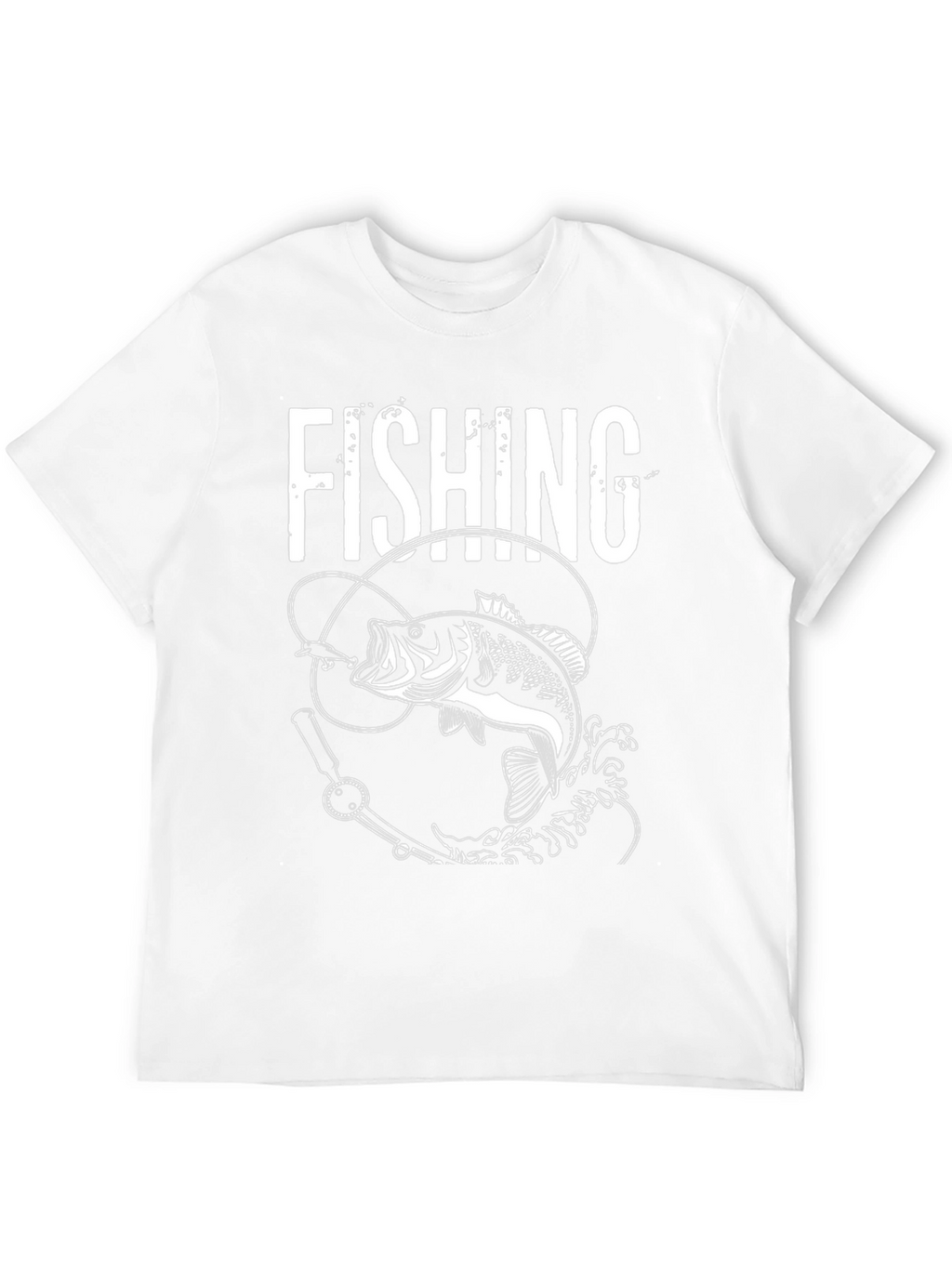 Fishing Graphic Tee - Bass Design Black T-Shirt