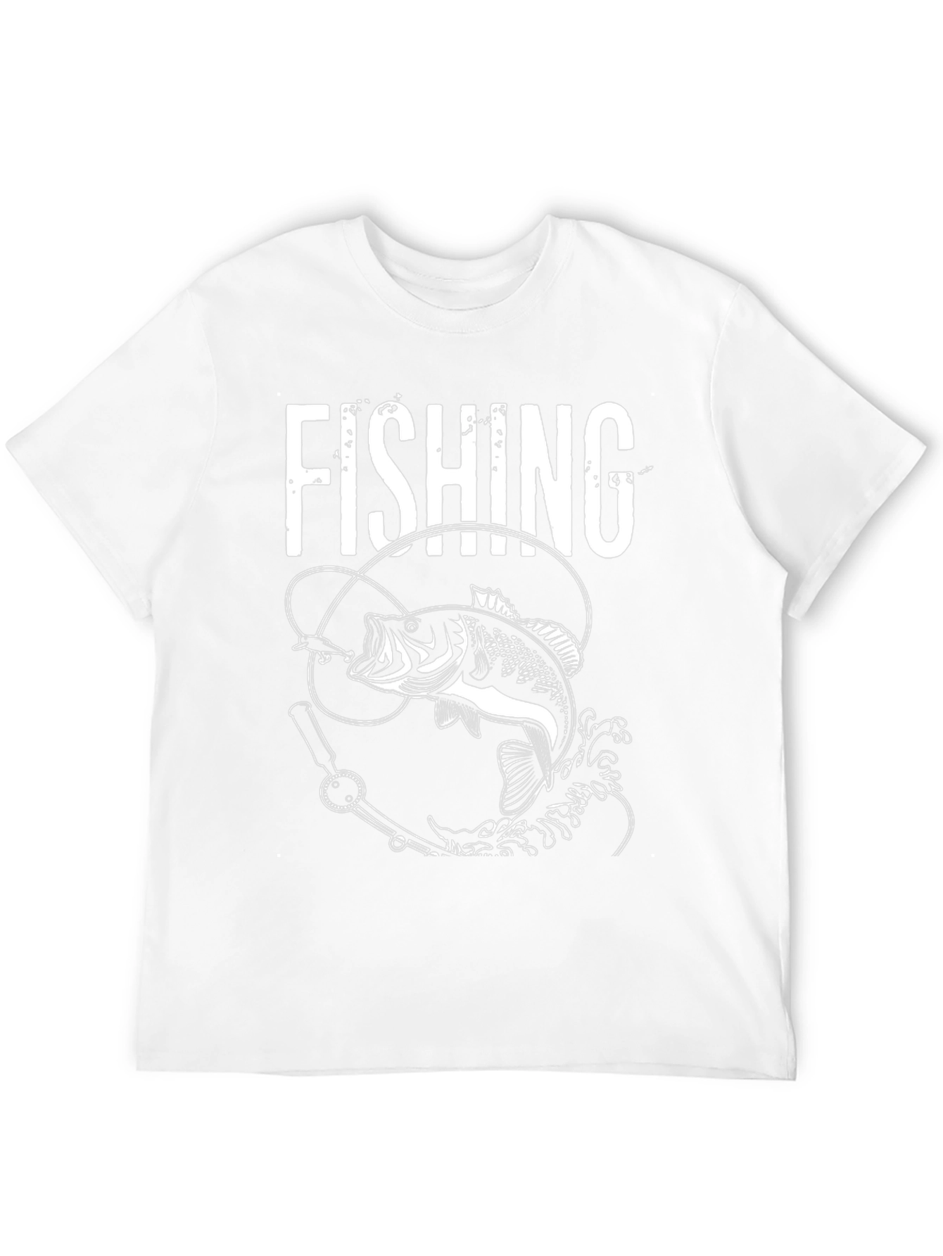 Fishing Graphic Tee - Bass Design Black T-Shirt