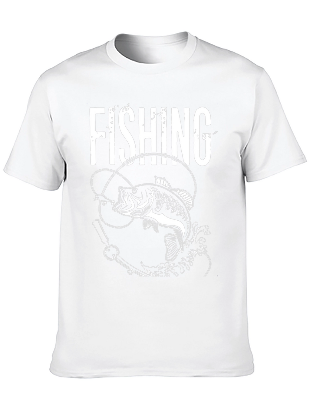 Fishing Graphic Tee - Bass Design Black T-Shirt