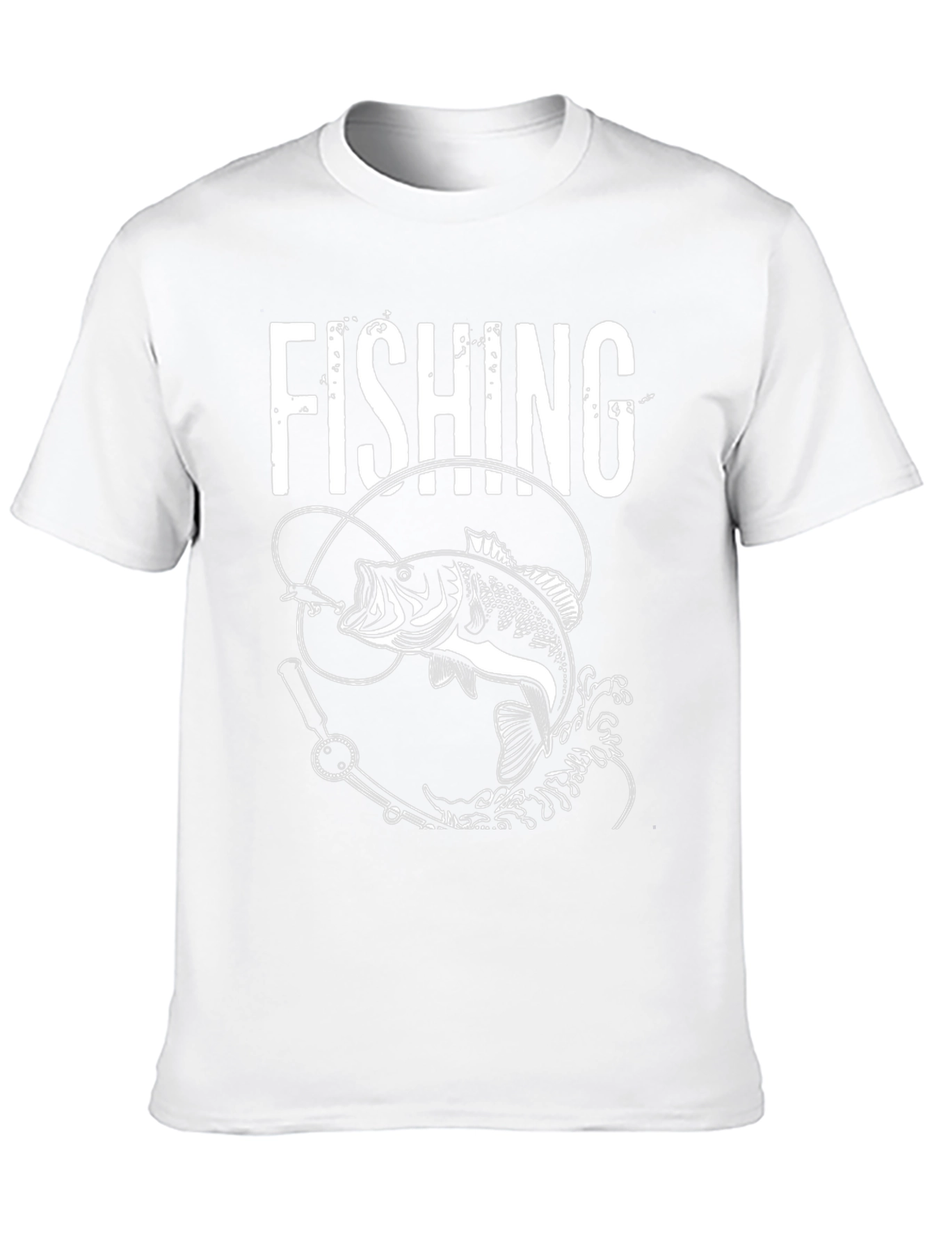 Fishing Graphic Tee - Bass Design Black T-Shirt