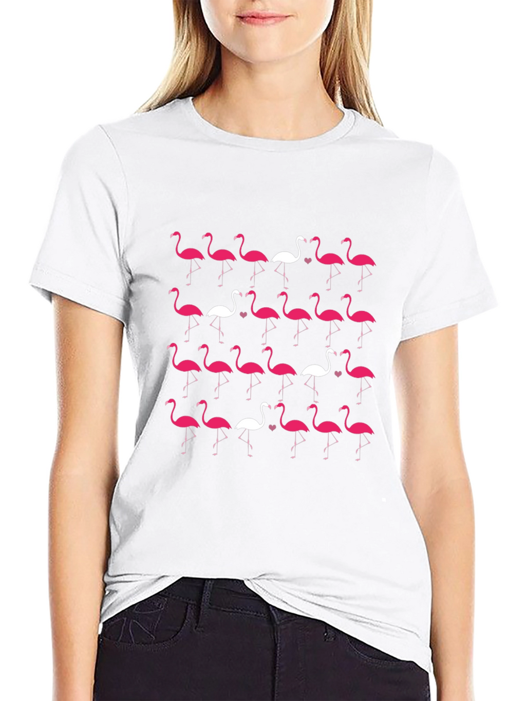 Flamingo Love T-Shirt - Unique Bird Pattern