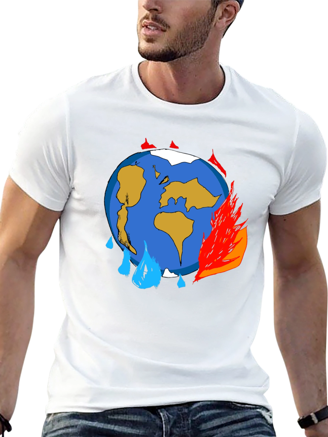 Global Warming Graphic Tee - Black Unisex T-Shirt