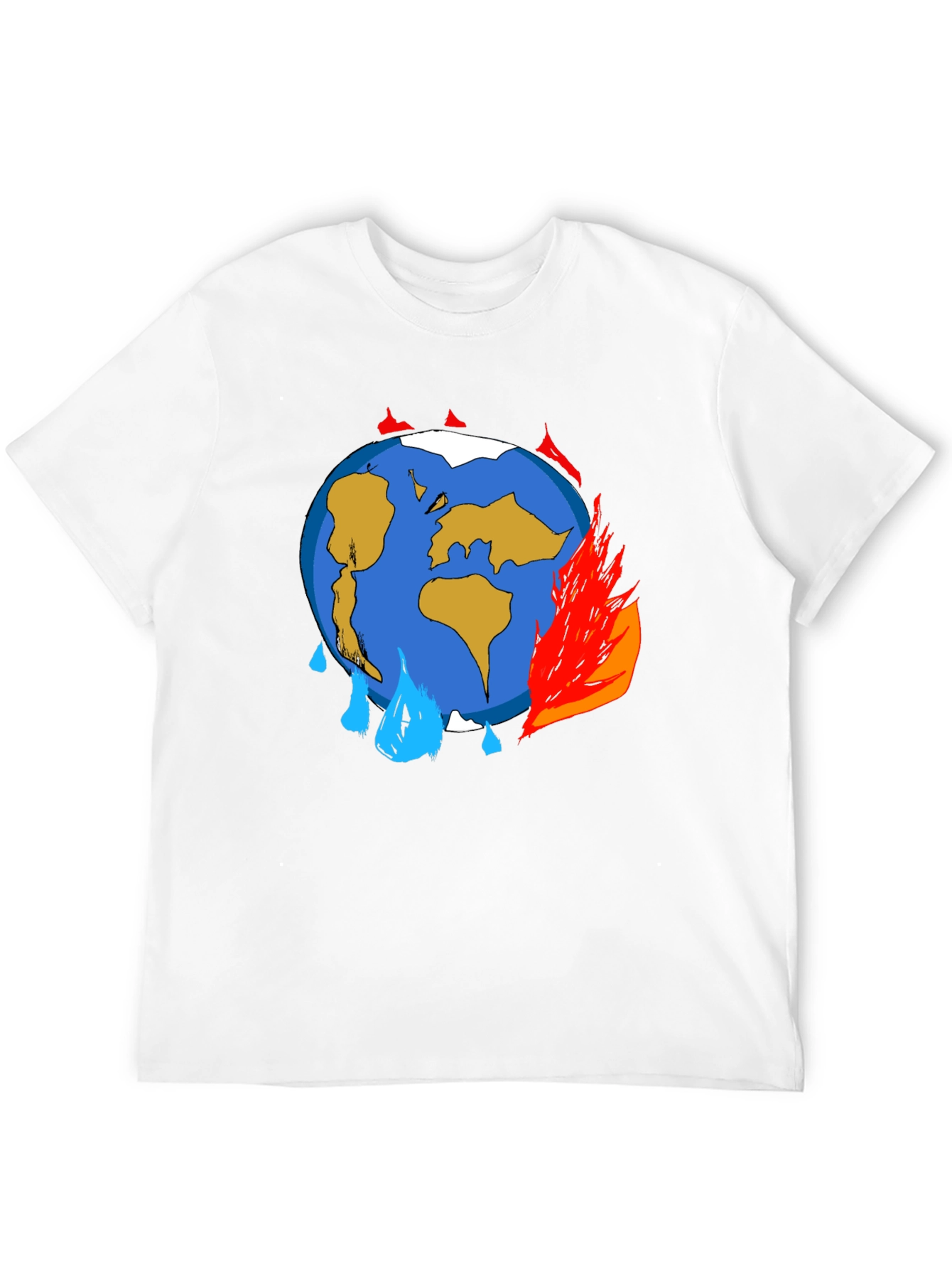 Global Warming Graphic Tee - Black Unisex T-Shirt