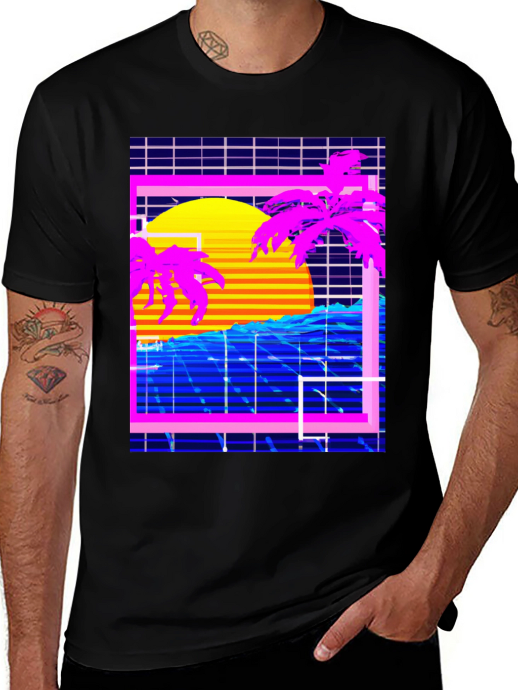Vaporwave Sunset T-Shirt