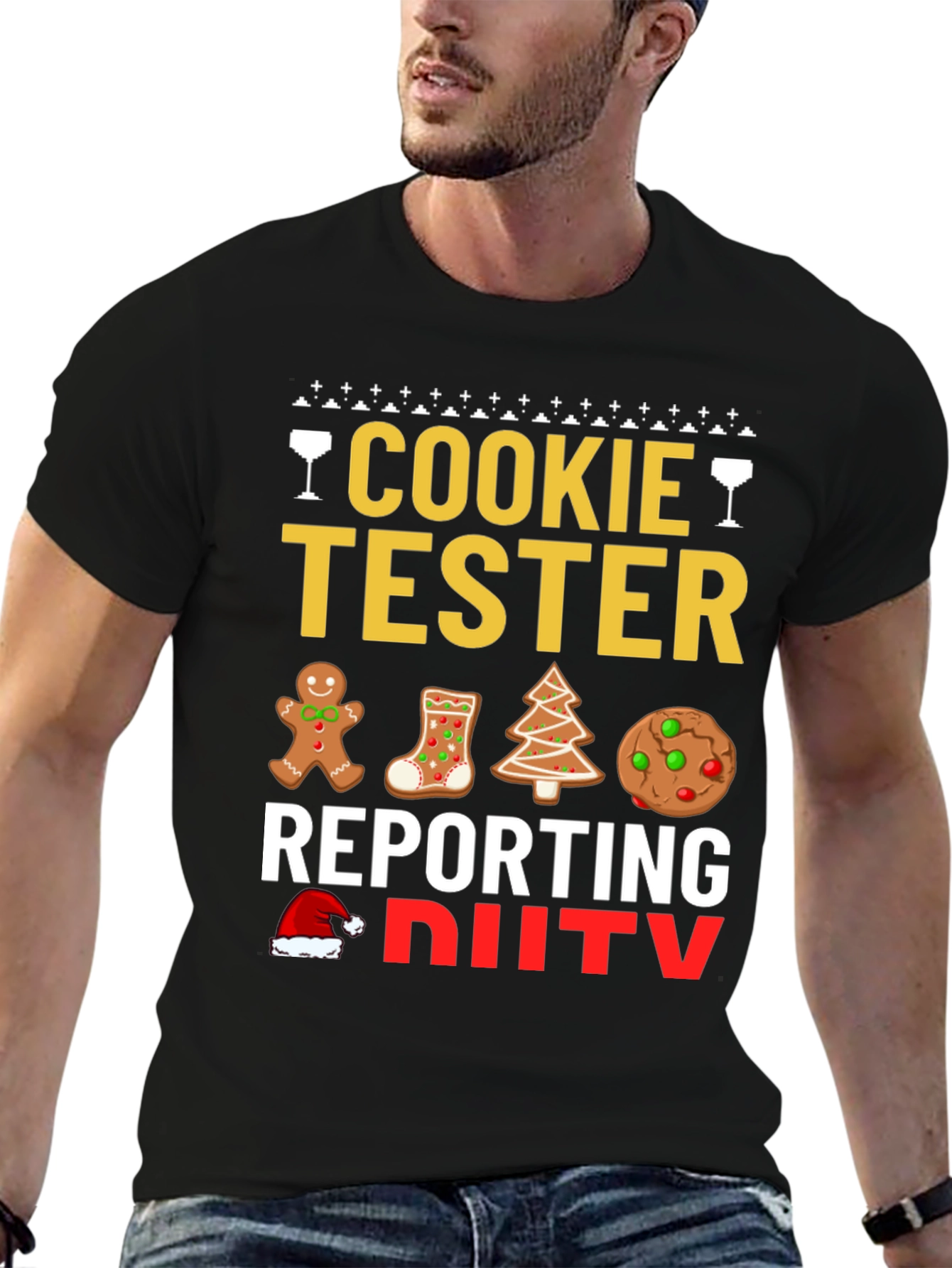 Cookie Tester Reporting for Duty Christmas T-Shirt