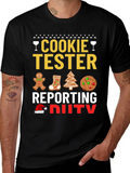Cookie Tester Reporting for Duty Christmas T-Shirt