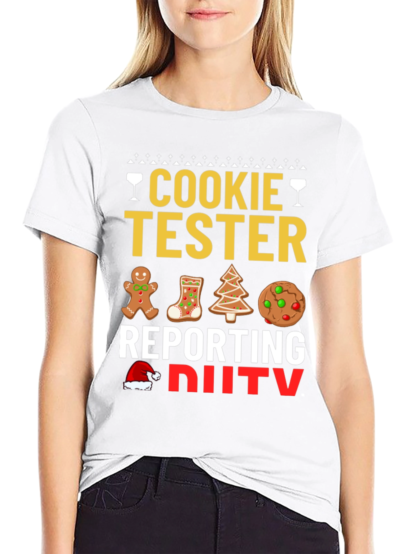 Cookie Tester Reporting for Duty Christmas T-Shirt