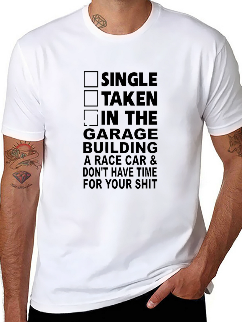 Garage Car Builder T-Shirt - Single Taken Funny Tee