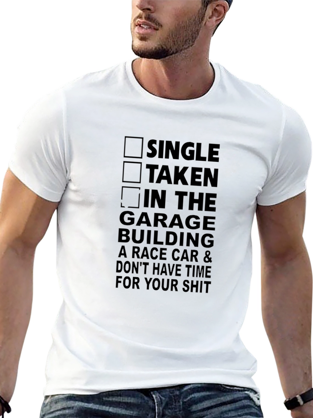 Garage Car Builder T-Shirt - Single Taken Funny Tee