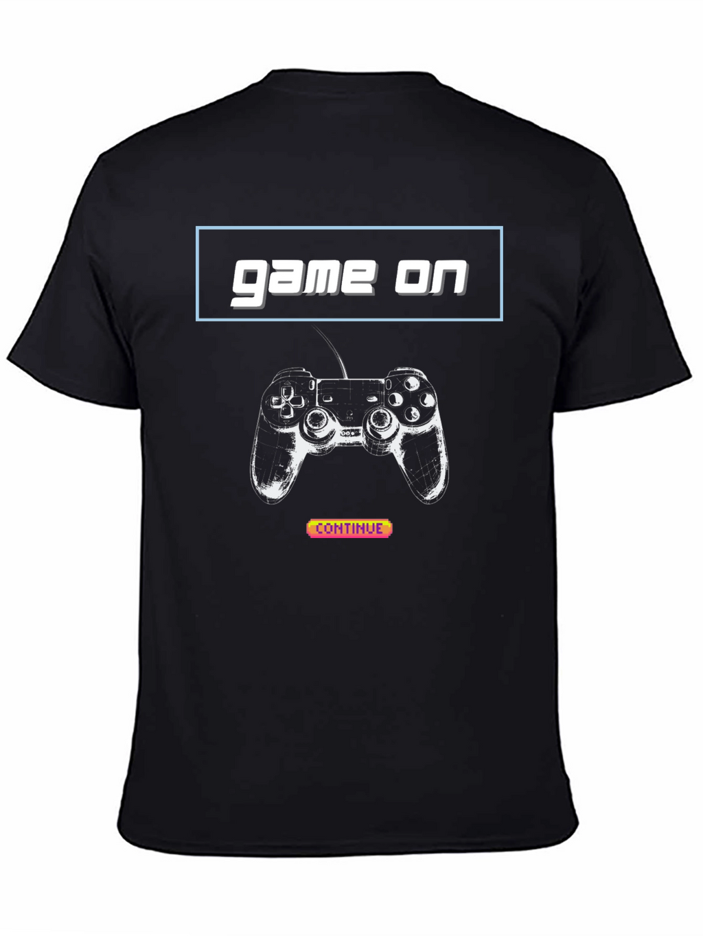 Game On Black Graphic Tee - Gamer T-Shirt