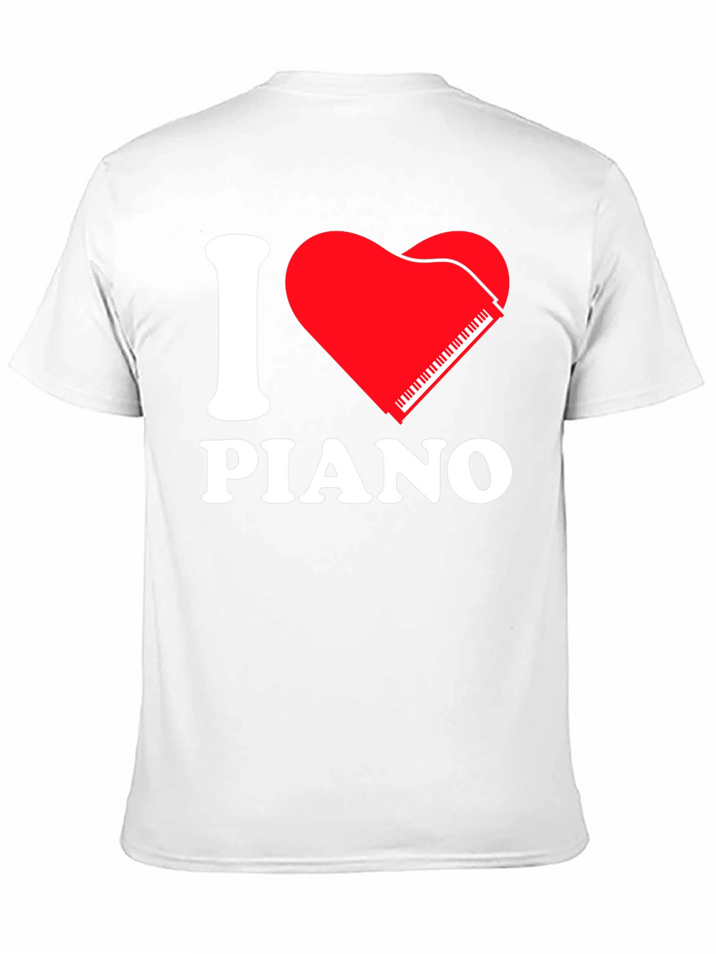 I Love Piano Black T-Shirt - Music Lover Tee