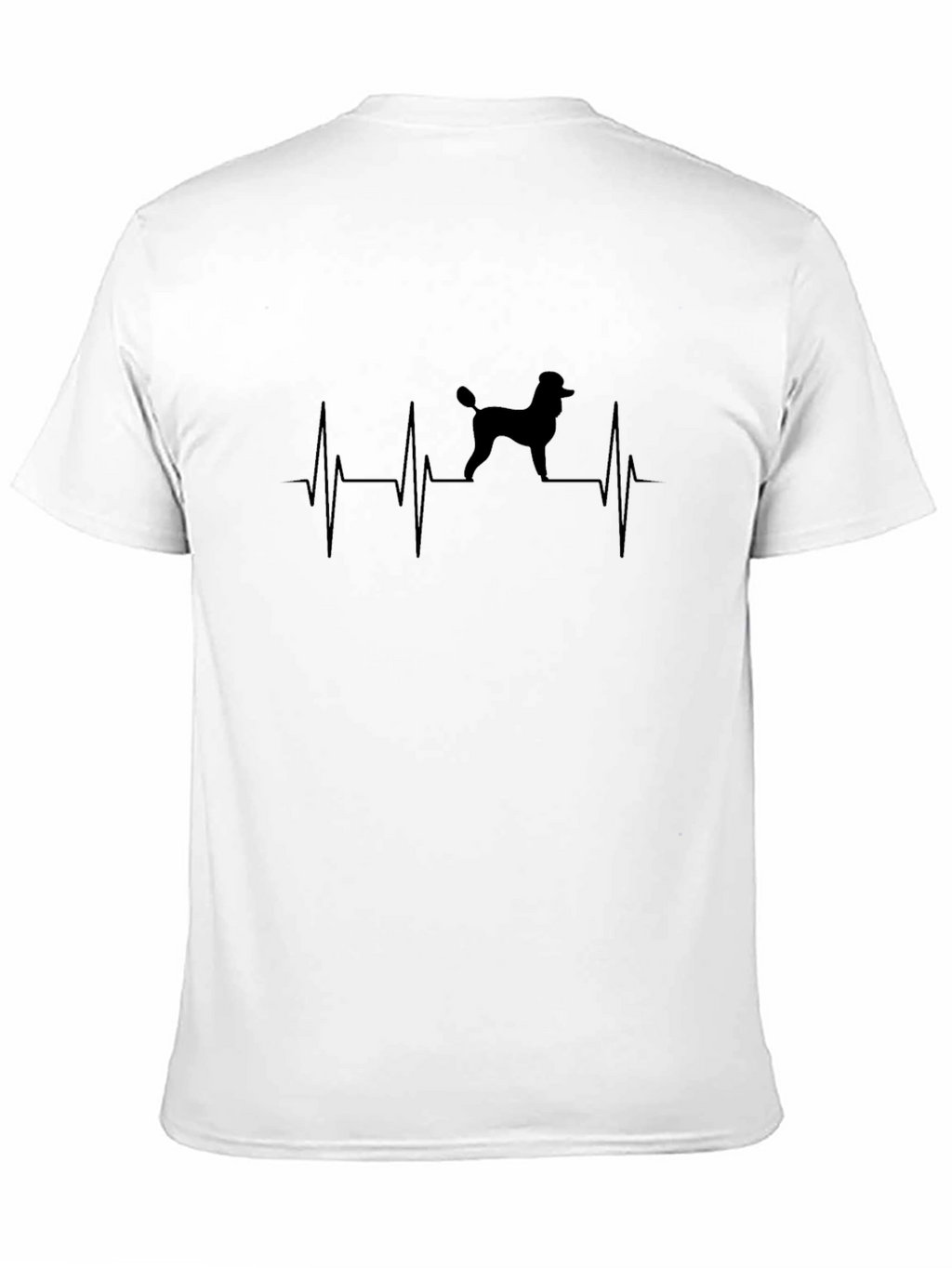 Poodle Heartbeat T-Shirt - Black