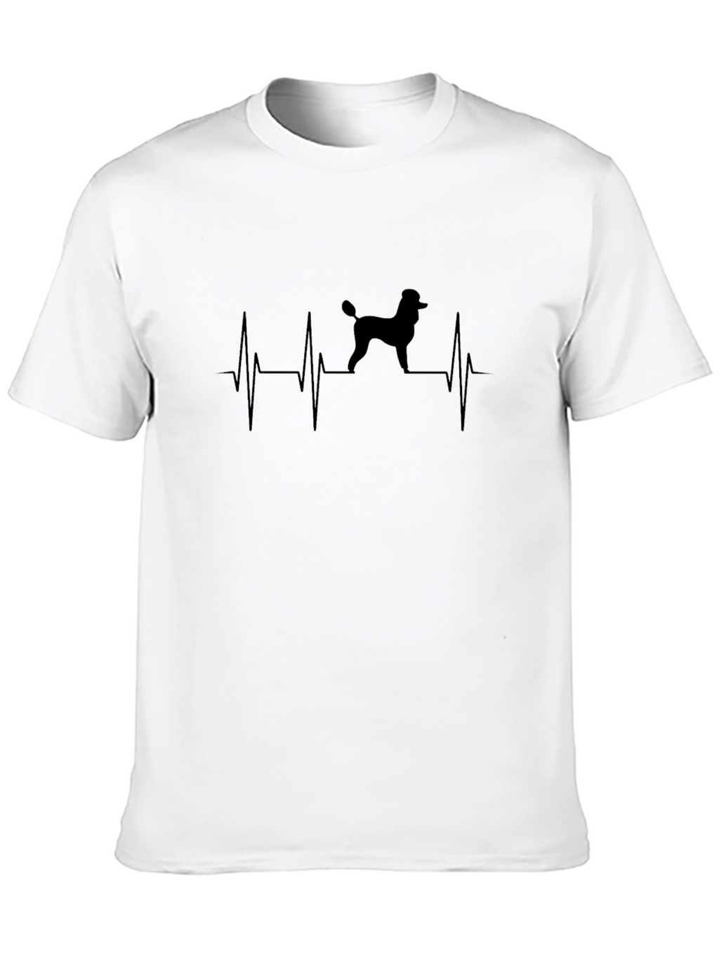 Poodle Heartbeat T-Shirt - Black