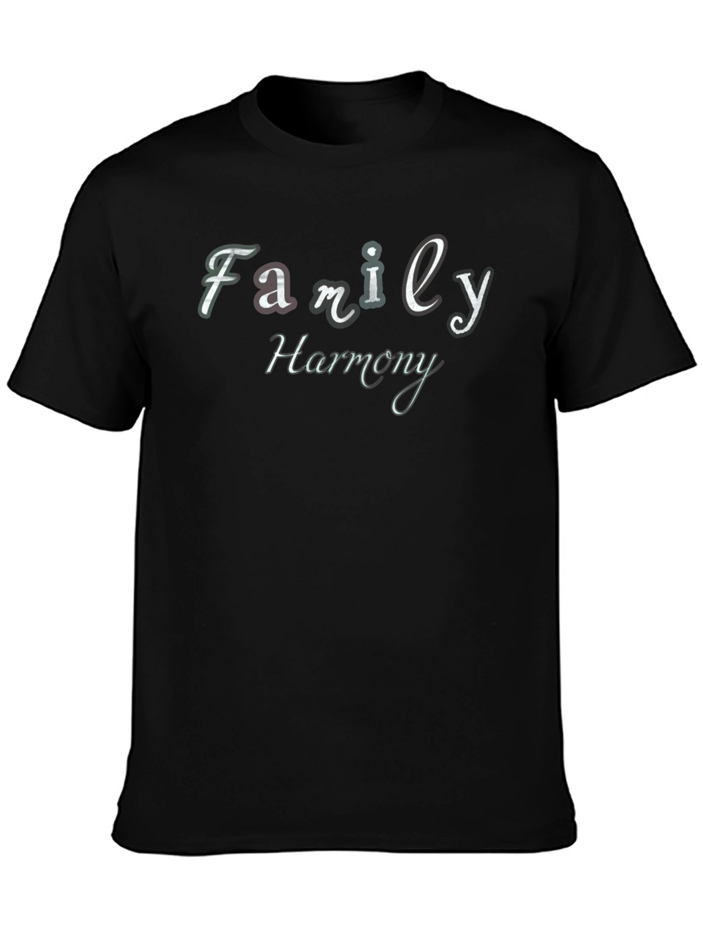 Family Harmony Graphic Tee - Black