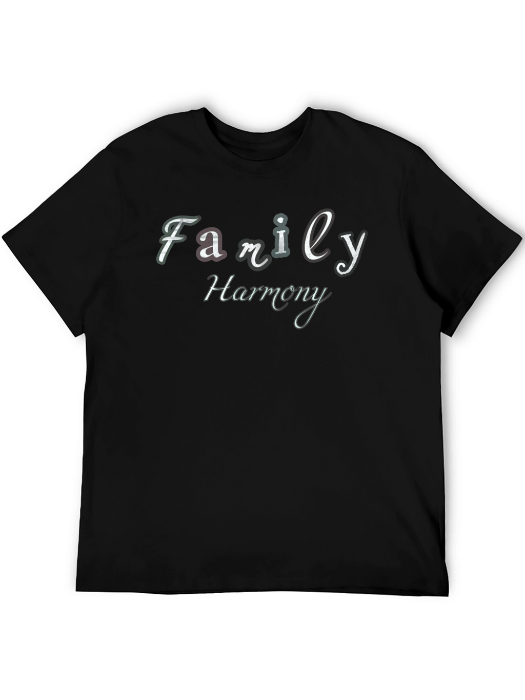 Family Harmony Graphic Tee - Black